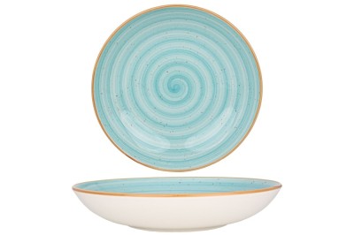 Bonna Farfurie ad&amp;acirc;ncă - Aqua - Porţelan - 25 cm (1300cc) - set de 6 foto
