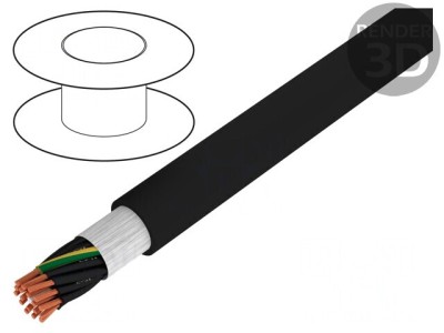 Cablu electric rotund HELULIGHT&amp;reg; 18G1,5mm2 PVC negru foto