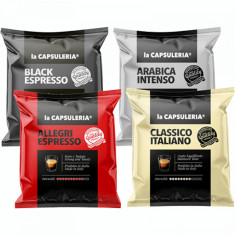 Kit degustarea cafea strong, 40 de capsule compatibile Nespresso, La Capsuleria foto