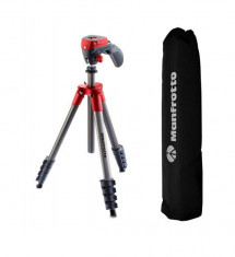 Manfrotto kit trepied Compact Action Red foto