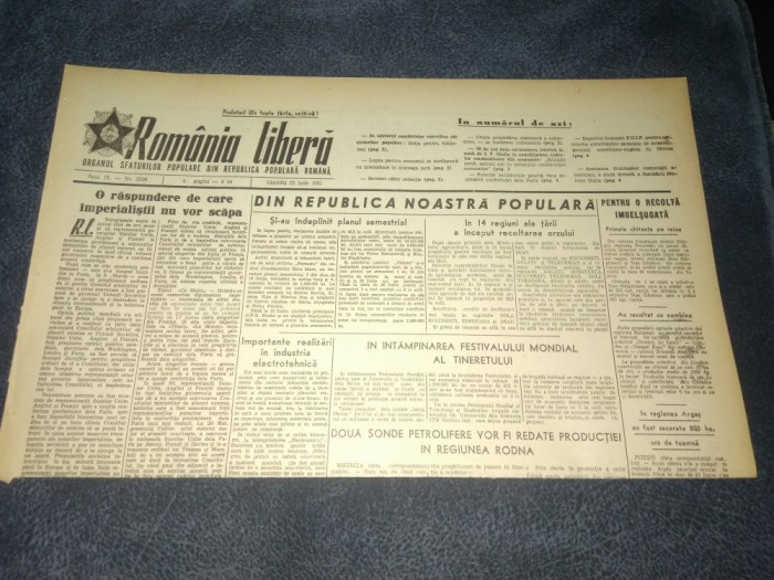 ZIARUL ROMANIA LIBERA 23 IUNIE 1951