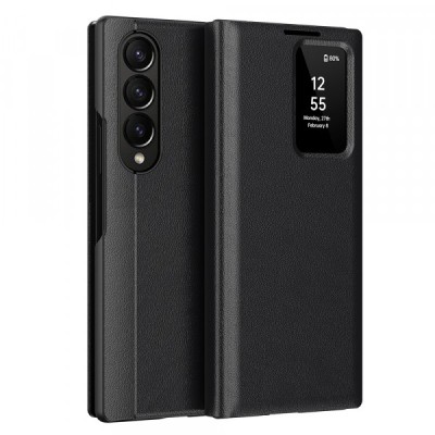 Husa pentru Samsung Galaxy Z Fold4 F936, Techsuit, SmartView, Neagra foto