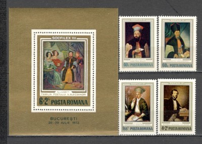 Romania.1973 Expozitia filatelica SOCFILEX-Pictura XR.726 foto