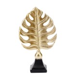 Statueta Leaf, Pace / Liniste, Ella Home, rasina, auriu, 26 cm