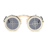 Ochelari de Soare, Zamo&Acirc;&reg;, Steampunk, Flip Flop Bullseye, Protectie UV400, Model Rotund, Rama Aurie,