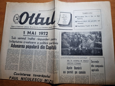 ziarul oltul 29 aprilie 1972-cuvantarea lui paul niculescu mizil foto