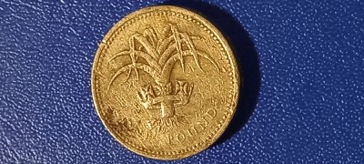 Moneda United Kingdom 1 One Pound 1990 Regina Elezabeth 2 foto