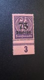 GERMANIA &ndash; HIPERINFLAȚIE &ndash; &bdquo;75 TAUSEND&rdquo; DIENSTMARKE CU MARGINE IMPRIMATĂ (NR. 3) &ndash; MNH-FD1