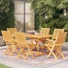 VidaXL Set mobilier grădină, 7 piese, lemn masiv de tec