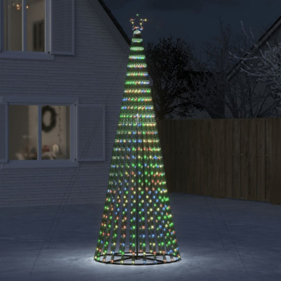 vidaXL Pom de Crăciun LED 688 LED-uri colorate 300 cm foto
