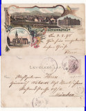 Sibiu- 1898, rara- Litografie, Circulata, Printata