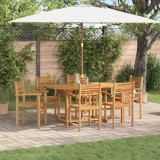 Cumpara ieftin Set de masă pentru grădină 7 pcs Maro Lemn masiv de tec