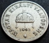 Moneda istorica 10 FILLER - AUSTRO-UNGARIA / UNGARIA, anul 1893 * cod 4487