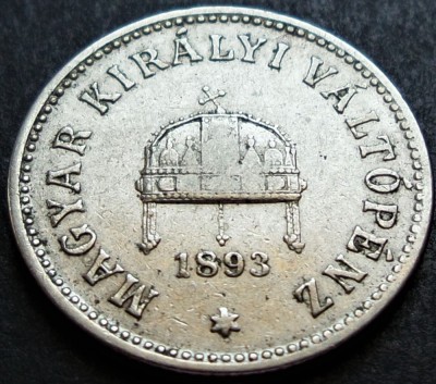 Moneda istorica 10 FILLER - AUSTRO-UNGARIA / UNGARIA, anul 1893 * cod 4487 foto