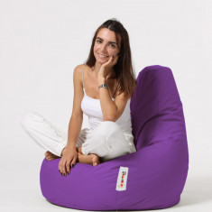 Fotoliu puf, Bean Bag, Ferndale Drop L, 80 x 80 cm, poliester impermeabil, mov