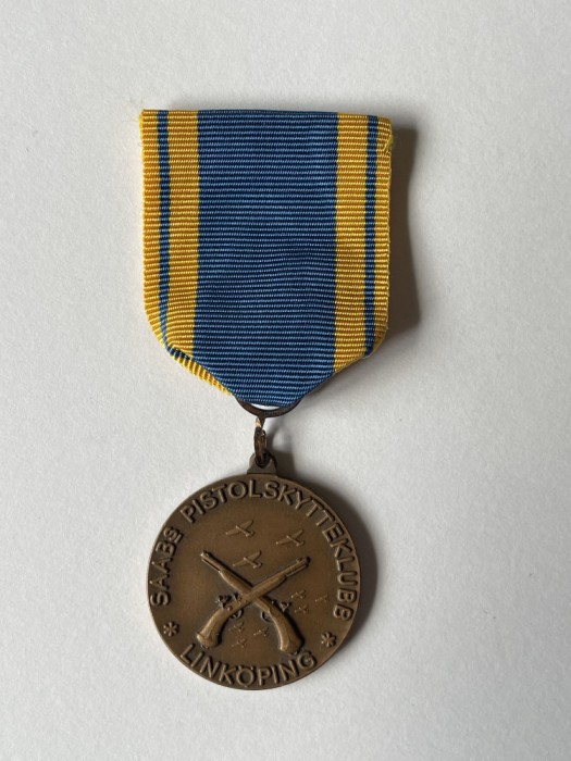 Medalia standard a Asociației Suedeze de Tragere cu Pistol, Clasa a III-a, acordata in anul 1949