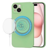 Husa silicon iPhone 15 Techsuit SoftFlex MagSafe, verde deschis