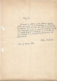 A3592N Petru Vintilă, act scris și semnat olograf, 1956