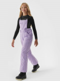 Pantaloni de schi cu bretele membrana 10000 pentru fete - mov, 4F Sportswear