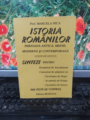 Marcela Nica, Istoria rom&amp;acirc;nilor, Sinteze pentru... bacalaureat..., 1994, 002 foto
