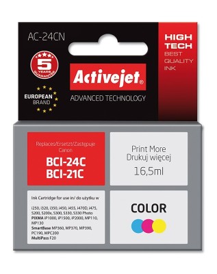 Cartus compatibil bci-24c color pentru canon, 16.5 ml, premium activejet, garantie 5 ani MultiMark GlobalProd foto