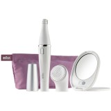 Epilator facial Braun SE830, Wet &amp;amp; Dry, Alb