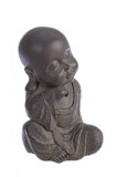 Cumpara ieftin Figurina Buddha fibra sticla maro 20x17.5x30.5 cm