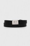 Armani Exchange curea barbati, culoarea negru