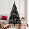 VidaXL Pom de Crăciun artificial pre-iluminat Negru 180 cm PVC 3397137