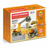 Set magnetic Magformers - Uimitorul set de construit pe santier, Clics toys