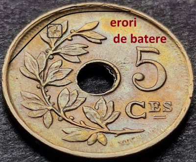 Moneda istorica 5 CENTIMES - BELGIA, anul 1923 *cod 3557 = BELGIQUE - EROARE foto