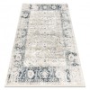 DISTIN 0843A covor modern alb / bleumarin / albastru - Ornament, cadru, vintage, franjuri, 80x150 cm