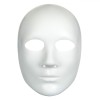 Masca Carnaval Full Face, Plastic, Alb, Fără Expresii, Oem
