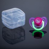Suzeta Silicon Unicorn Mov Fucsia Glow in the Dark cu Cutie pentru Sterilizare, CMCLASS