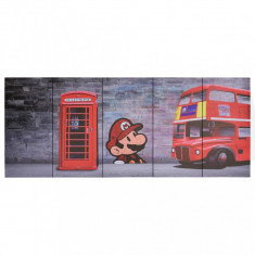 Set Tablouri Din Pânză Imprimeu Londra Multicolor 200 x 80 cm 289274