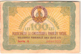 SV * Romania 100 LEI - 1960 - Seria A 0086333 * COOP CONSUM - CONST. FOND SOCIAL