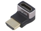 Adaptor HDMI 2.1 LOGILINK unghi 270&deg; negru aurit