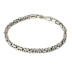 Bratara argint groasa Lantul Regelui AK04 circumferinta 19/21 cm (Lungime: 21 foto