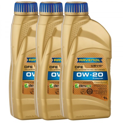 Pachet 3 litri Ulei Ravenol DFE USVO 0W20 foto