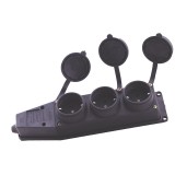Cumpara ieftin Prelungitor cauciucat pentru exterior, cu 3 module, fara cablu