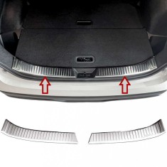 Set de 2 ornamente protectie portbagaj interior cromate pentru Nissan Qashqai J12 din 2021