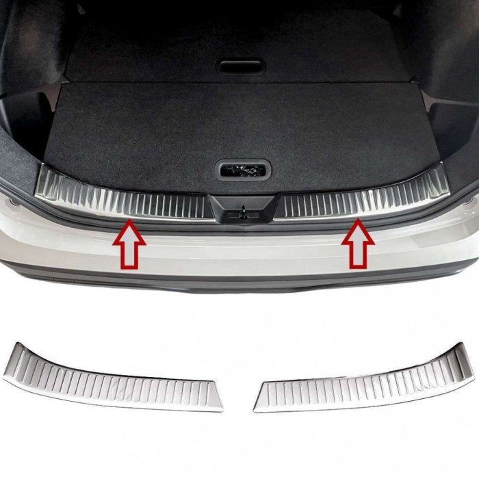 Set de 2 ornamente protectie portbagaj interior cromate pentru Nissan Qashqai J12 din 2021