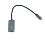 Placa de retea Ethernet Gigabit Esperanza 95884, USB-C 3.0 la RJ-45, cablu 18 cm, gri