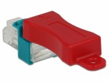 Set 6 buc clips securizare mufa RJ45 + cheie, Delock 86425