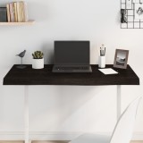 VidaXL Blat de masă maro 100x40x(2-6) cm, lemn masiv stejar tratat