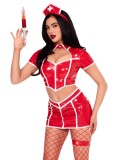 Costum de asistenta medicala, Leg Avenue, Red Alert, rosu