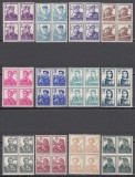 ROMANIA 1955/1956 LP 381 UZUALE ACTIVITATI BLOCURI DE 4 TIMBRE MNH, Nestampilat