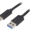 Cablu USB 3.1 A la C 1,8m Negru