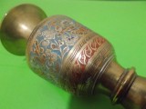 VAZA mica indiana din BRONZ / ALAMA emailata si gravata manual in tehnica Cloisonne