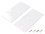 Obturator Alb pentru LED Profile 2 Bucăți Oțel 33x69 mm